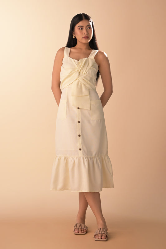 RAF Arezzo Sleeveless Dress (Off-white)