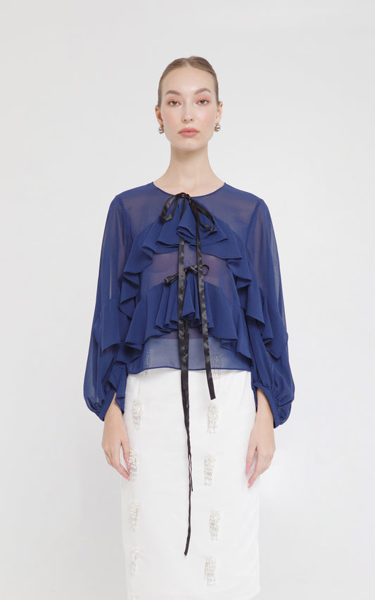 RAF X Martin Bautista Boscono Long Sleeve Top (Navy Blue)