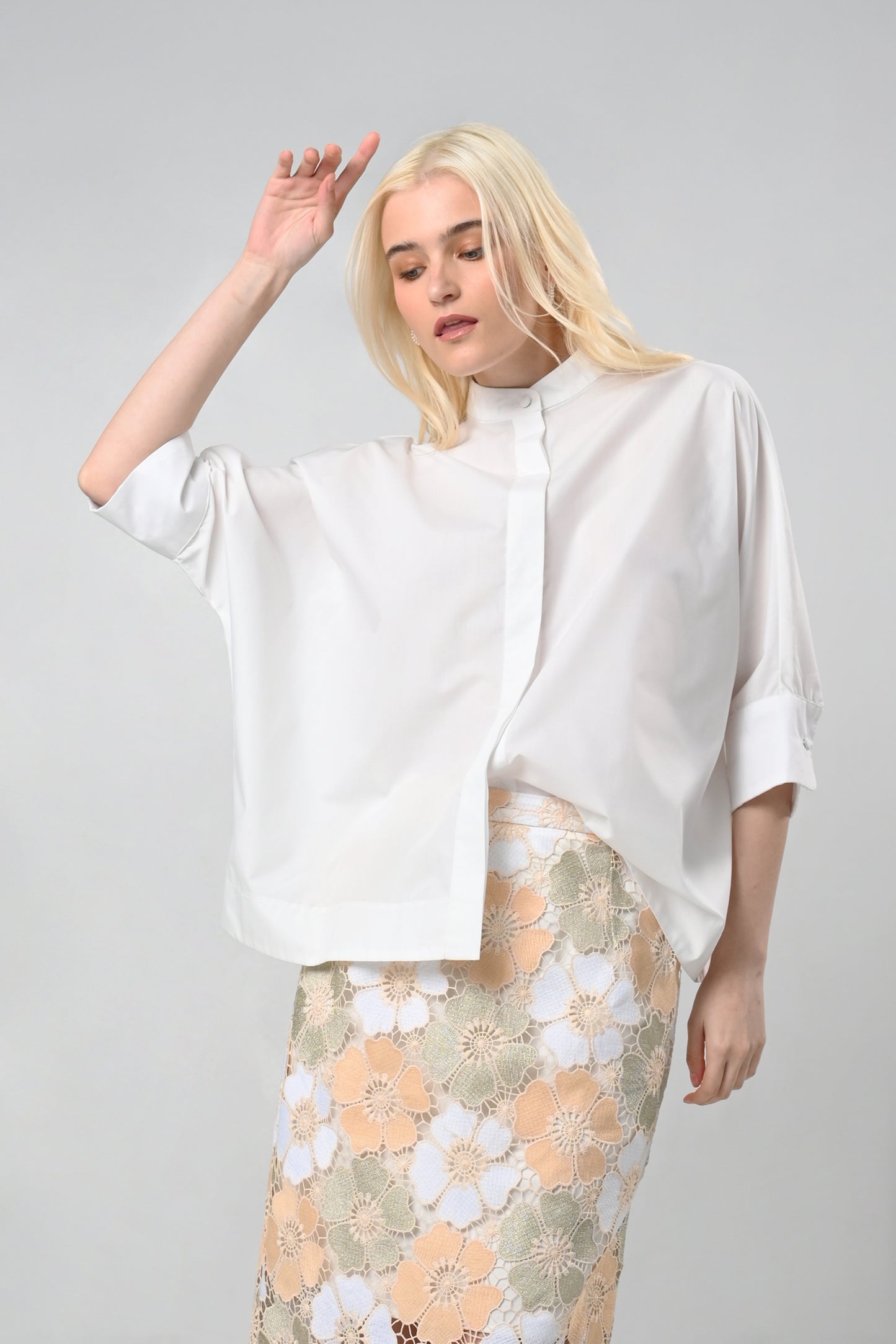 RAF Campton Quarter Sleeve Top (Off-white)