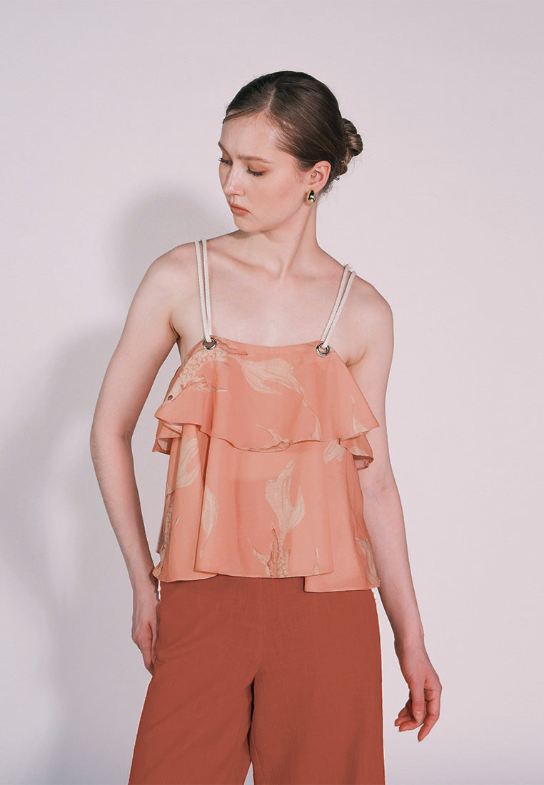 RAF Cancun Sleeveless Top (Printed Peach)