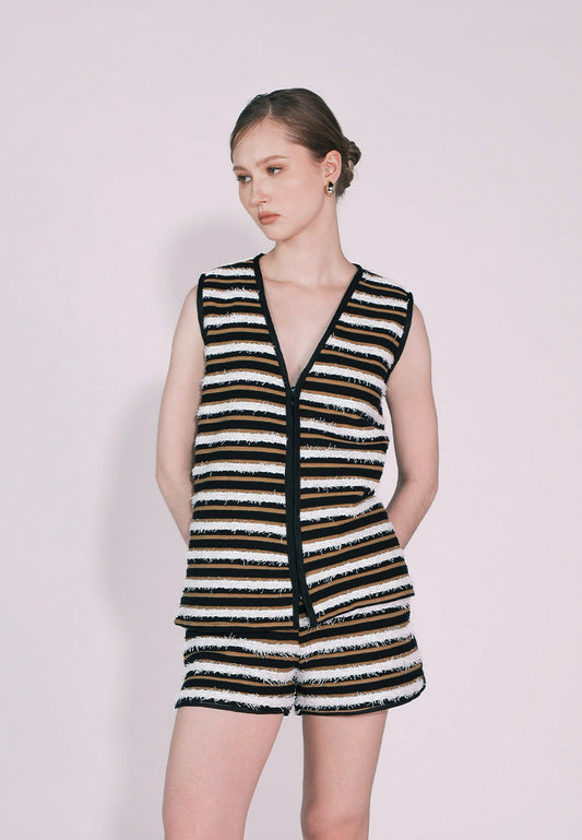 RAF Cumin Sleeveless Vest (Black/White)