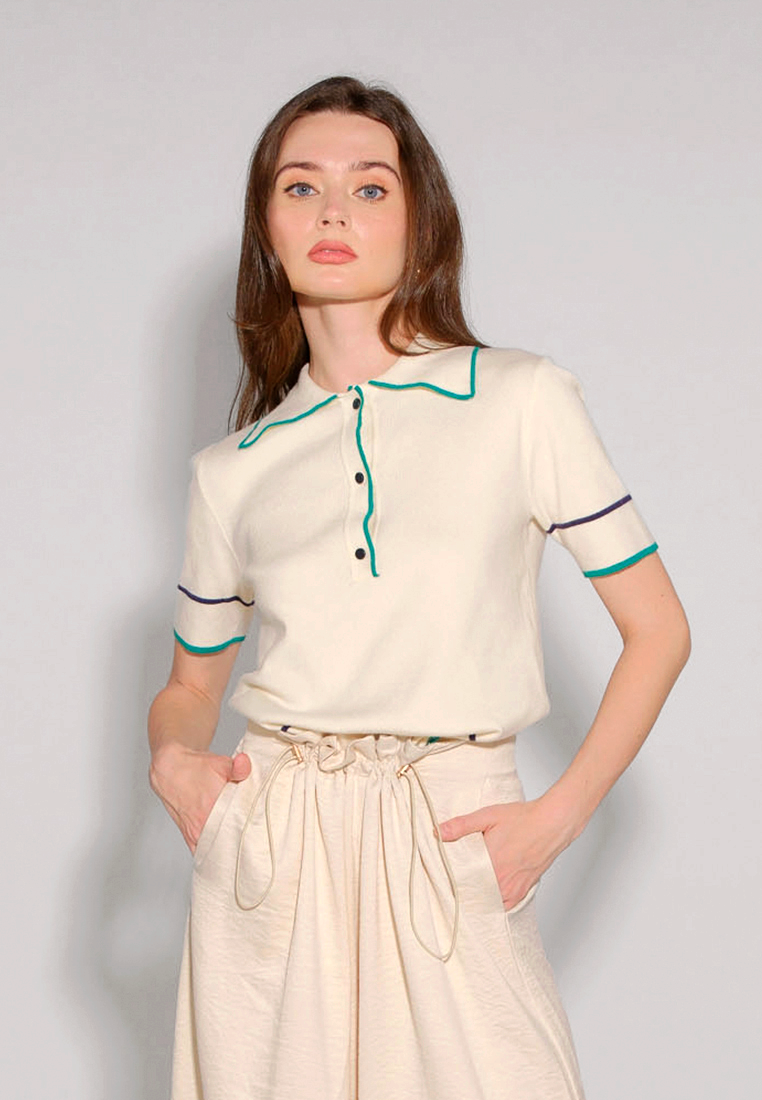 RAF Empery Short Sleeve Top (Cream)