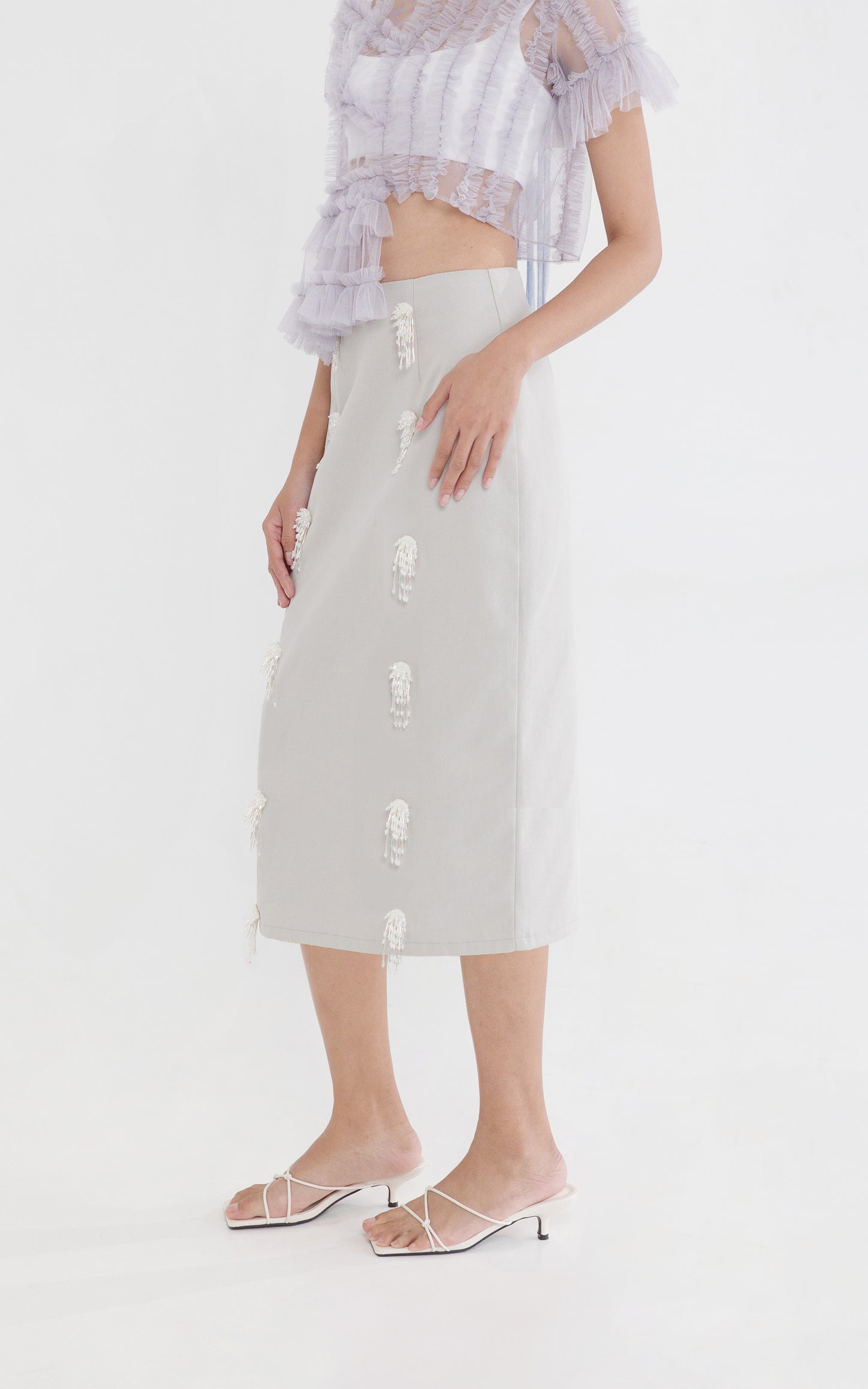 RAF X Martin Bautista Werbowy Skirt (Light Gray)
