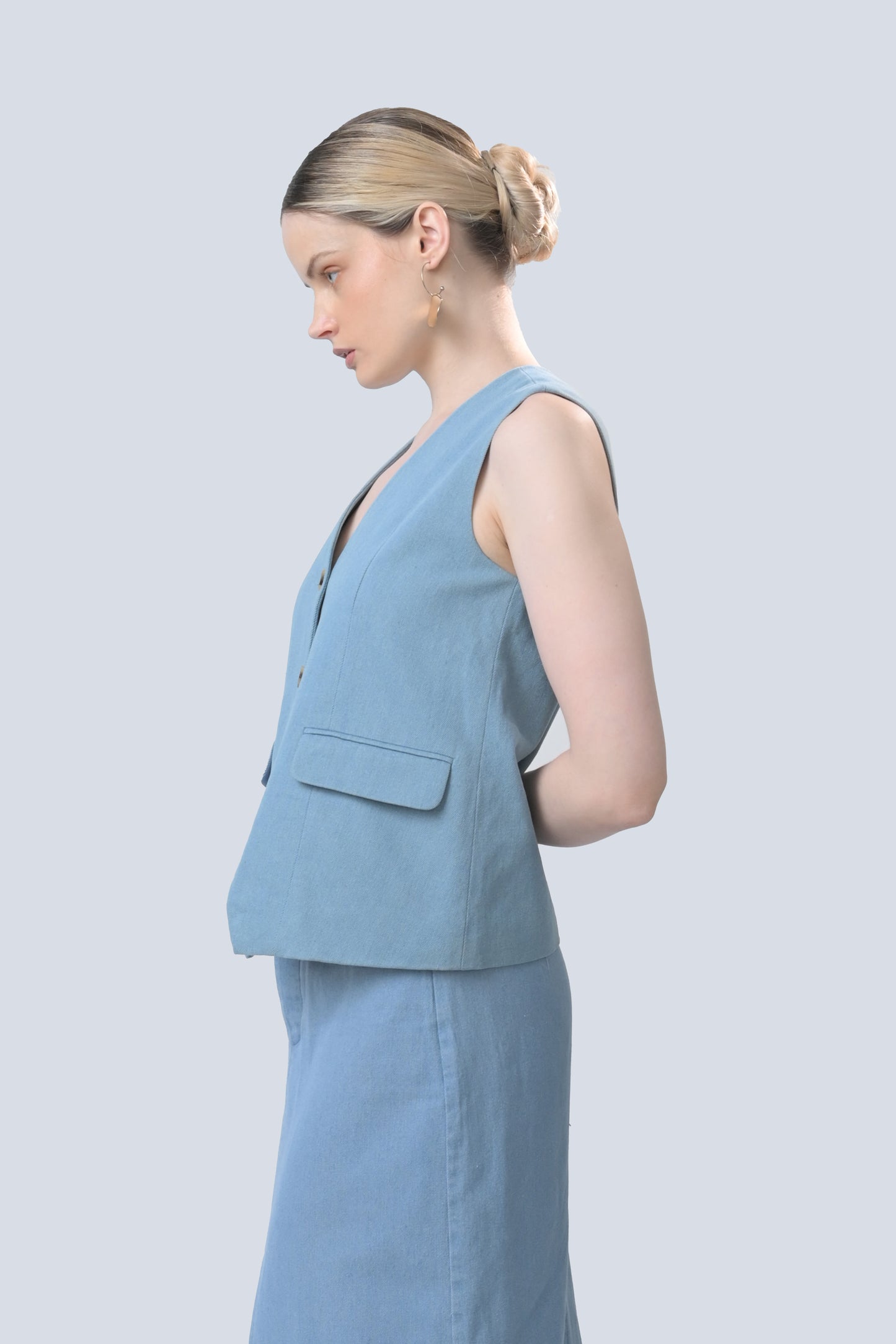 RAF Briar Sleeveless Vest Top (Denim)