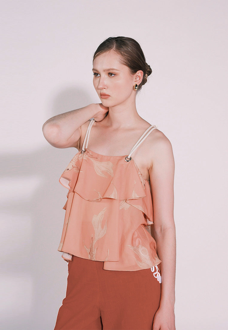 RAF Cancun Sleeveless Top (Printed Peach)