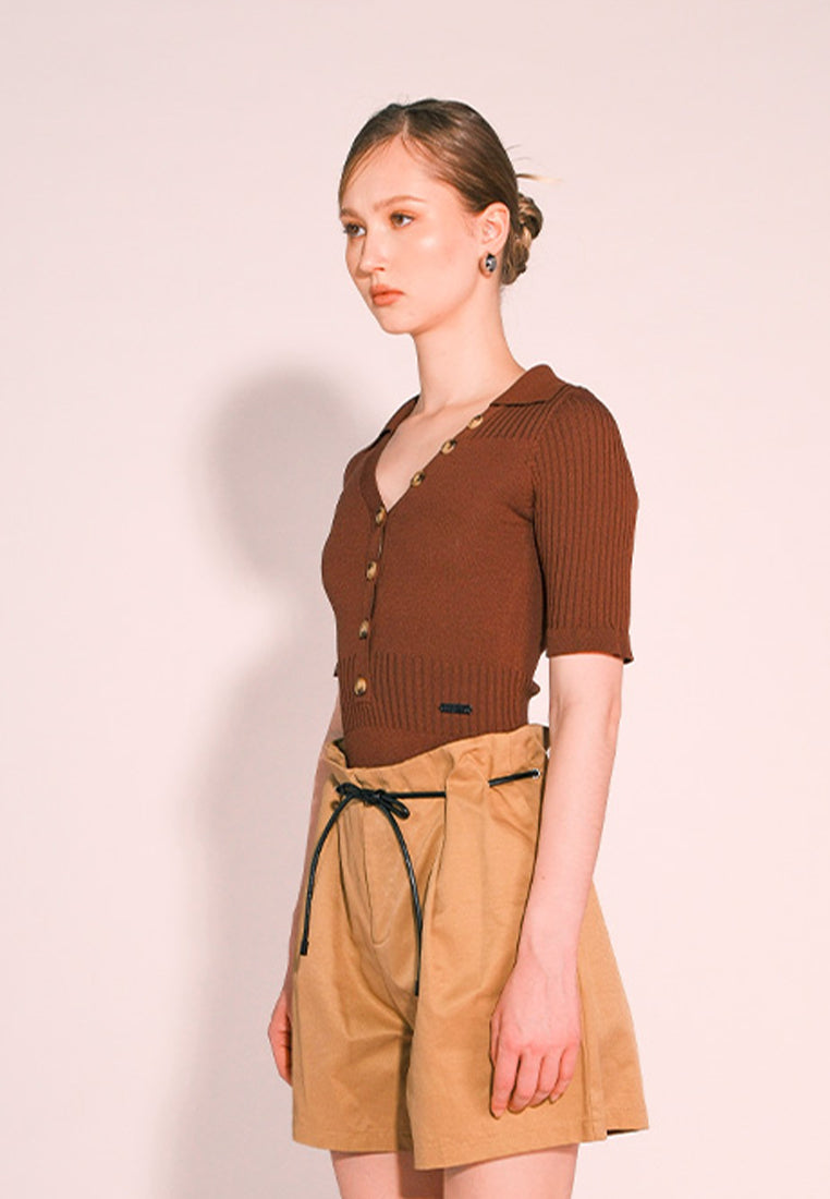 RAF Catch Short Sleeve Bodysuit (Plain Brown)