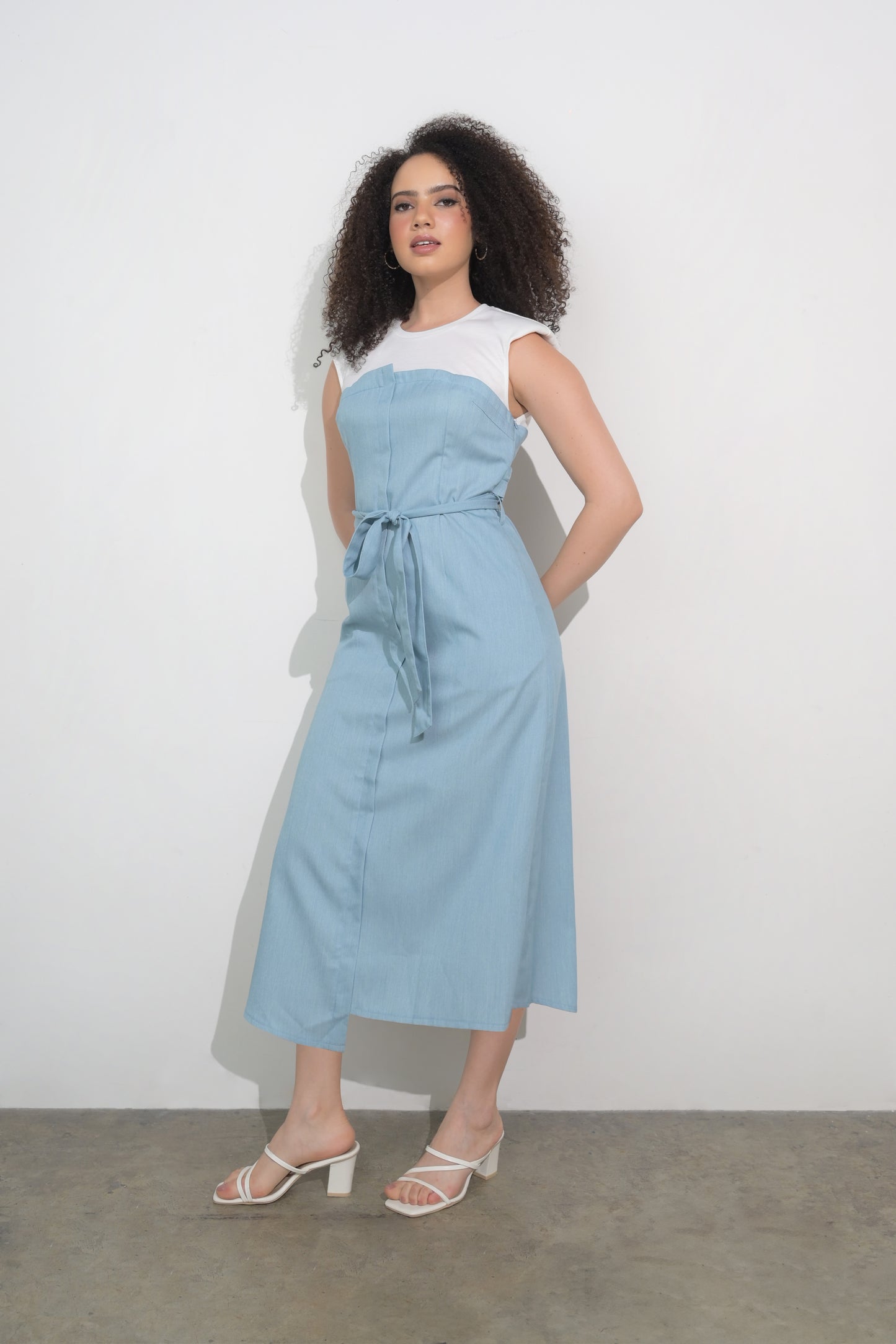 RAF Fargo Sleeveless Dress (Blue Denim)
