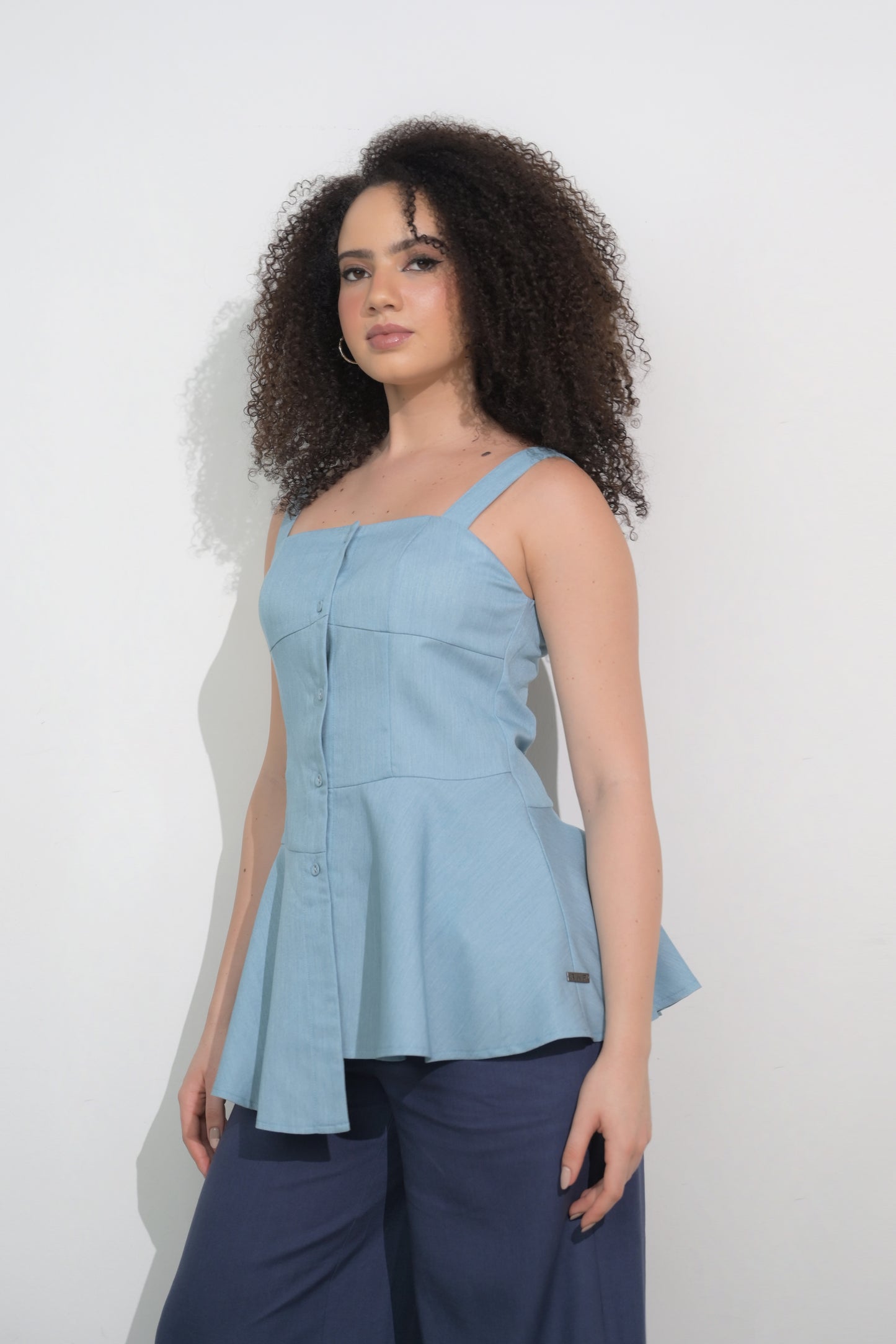 RAF Fargo Sleeveless Top (Blue Denim)