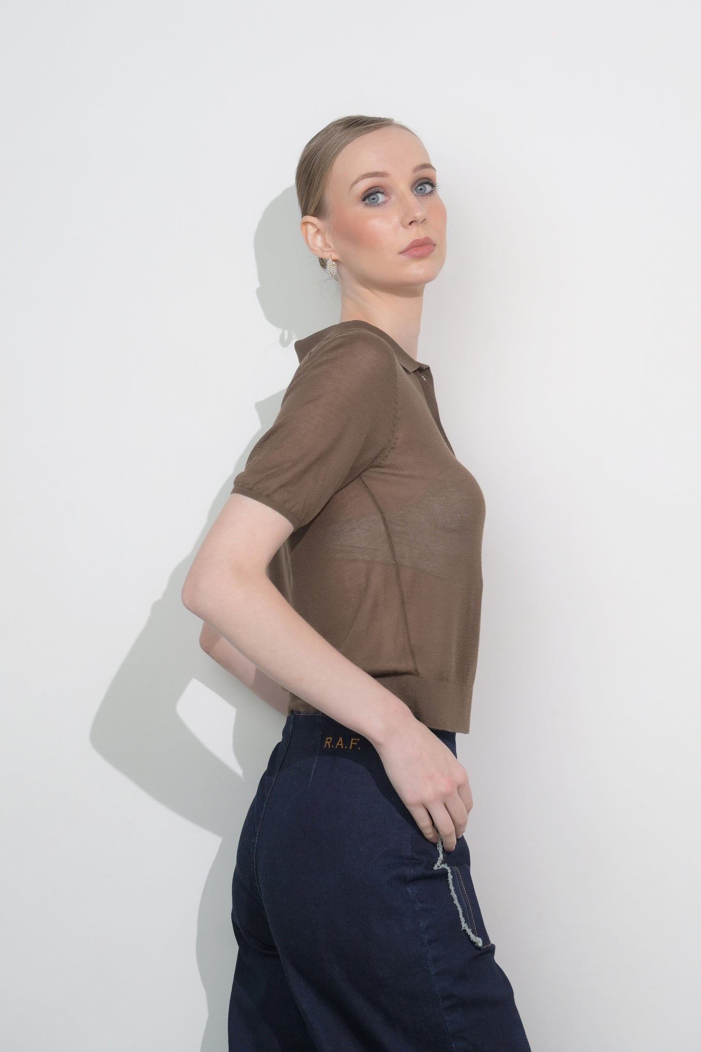 RAF Flyde Short Sleeve Top (Brown)