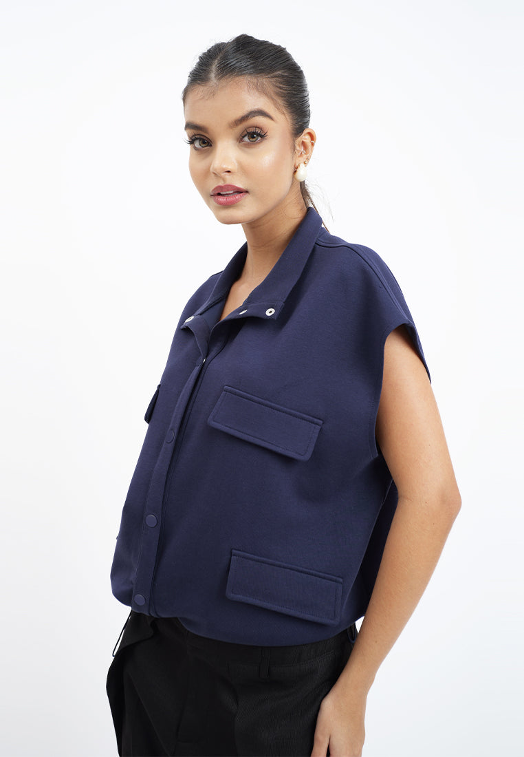 RAF Holt Extended Sleeve Top (Navy)