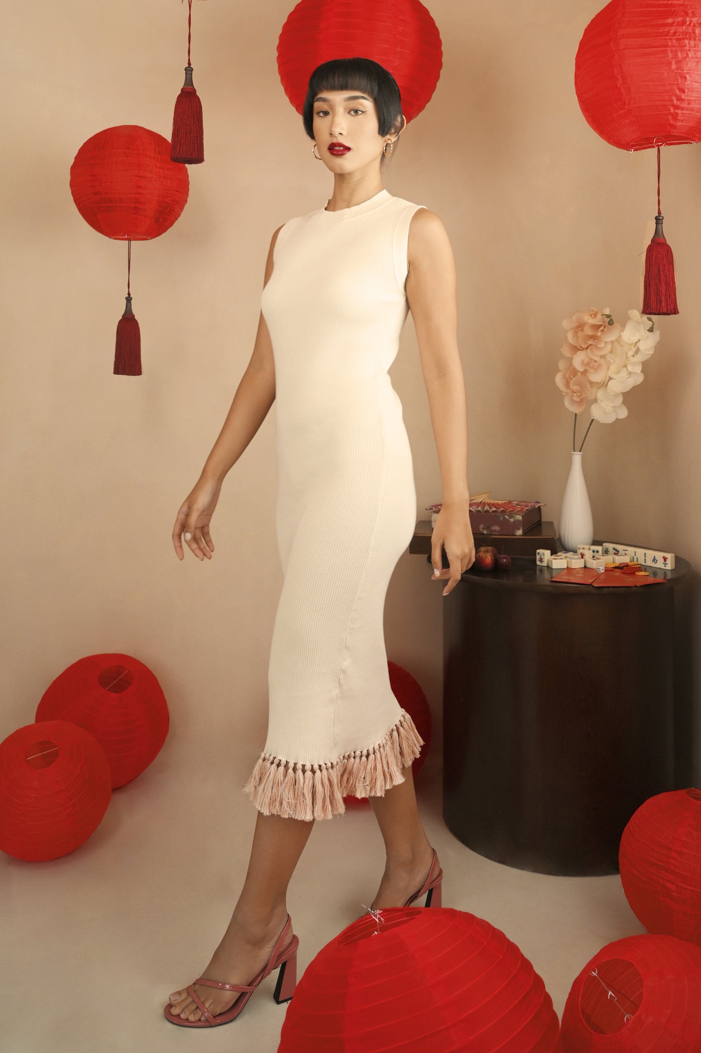 RAF Harvest Sleeveless Dress (Cream)