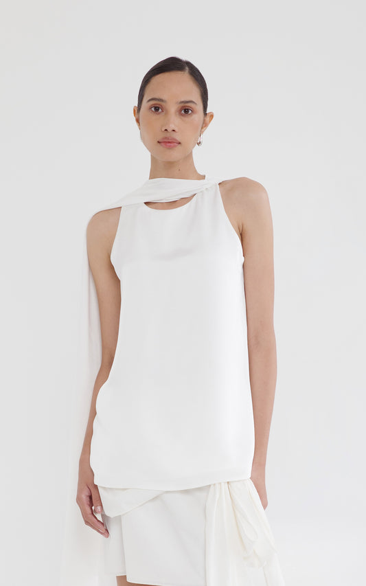 RAF X Martin Bautista Kass Sleeveless Top (Off-white)