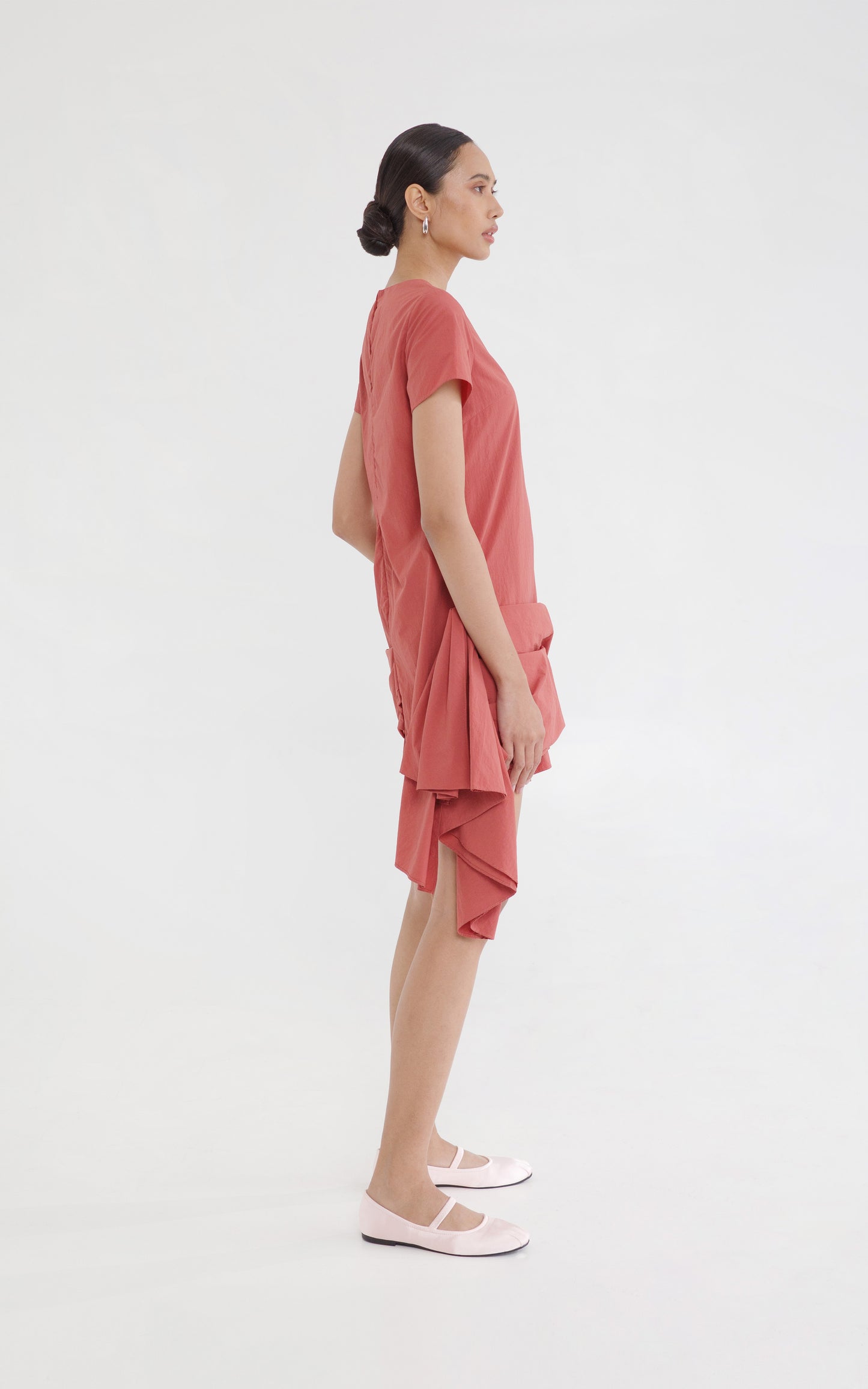 RAF X Martin Bautista Snejana Short Sleeve Dress (Rust)