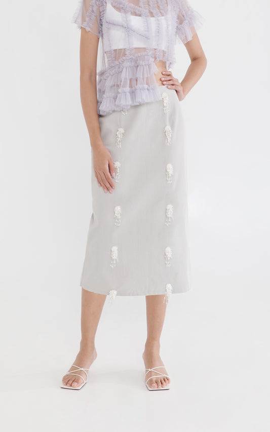 RAF X Martin Bautista Werbowy Skirt (Light Gray)