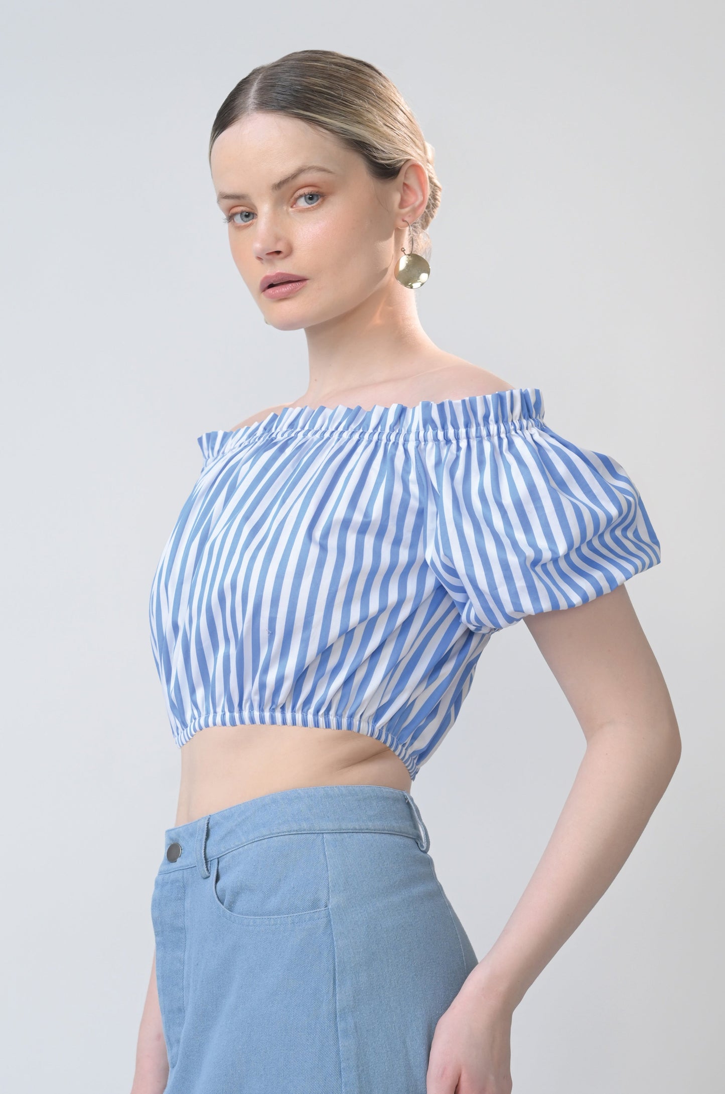 RAF Berkley Short Sleeve Top (Blue/White)