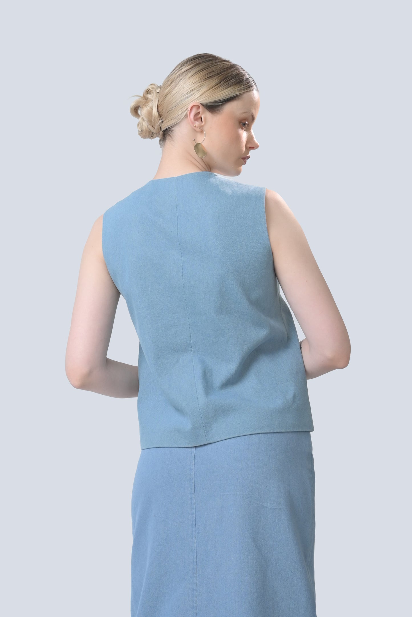 RAF Briar Sleeveless Vest Top (Denim)