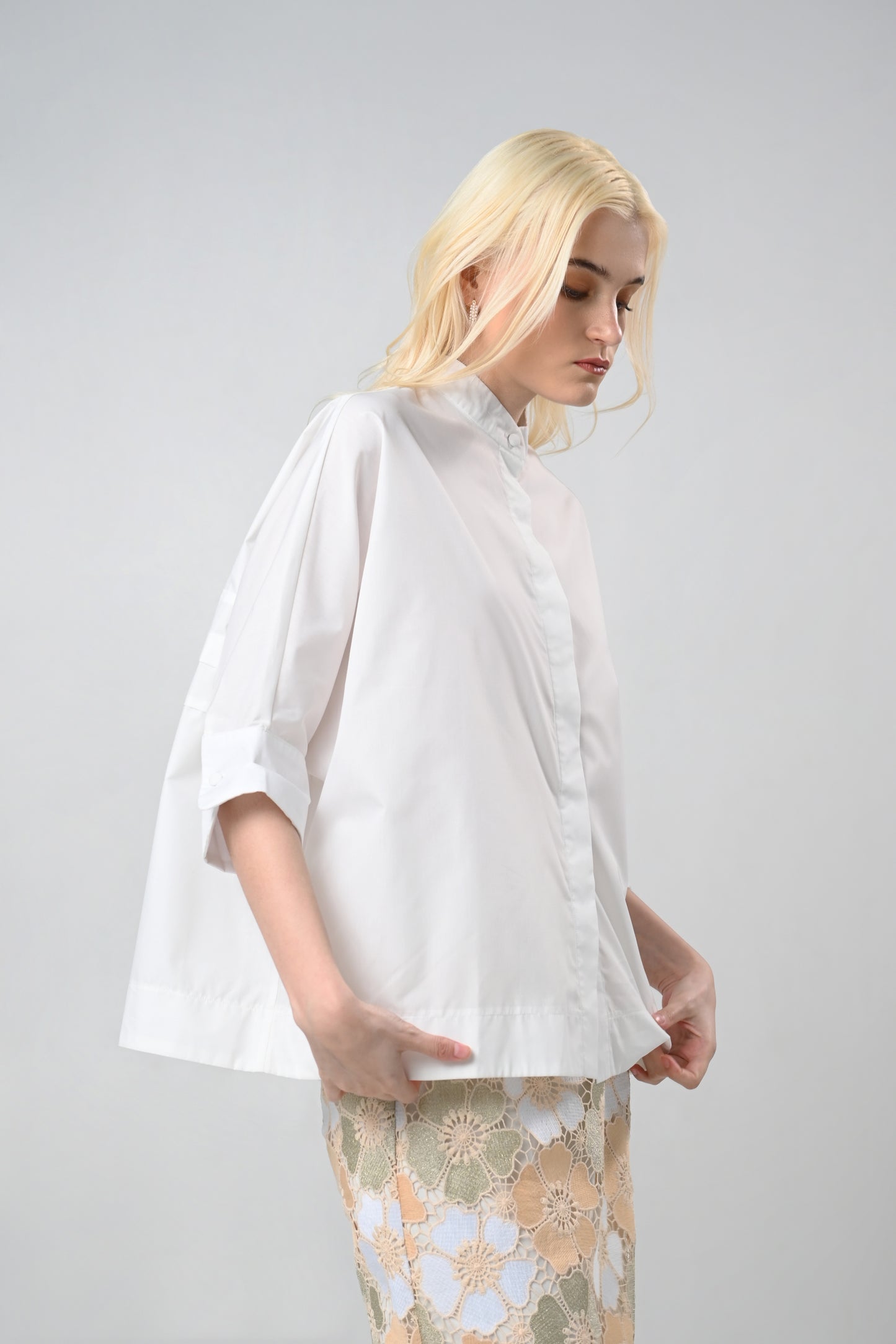 RAF Campton Quarter Sleeve Top (Off-white)