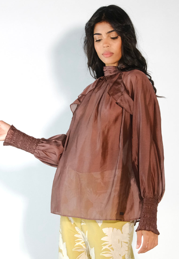 RAF Dahlia Long Sleeve Top (Choco Brown)