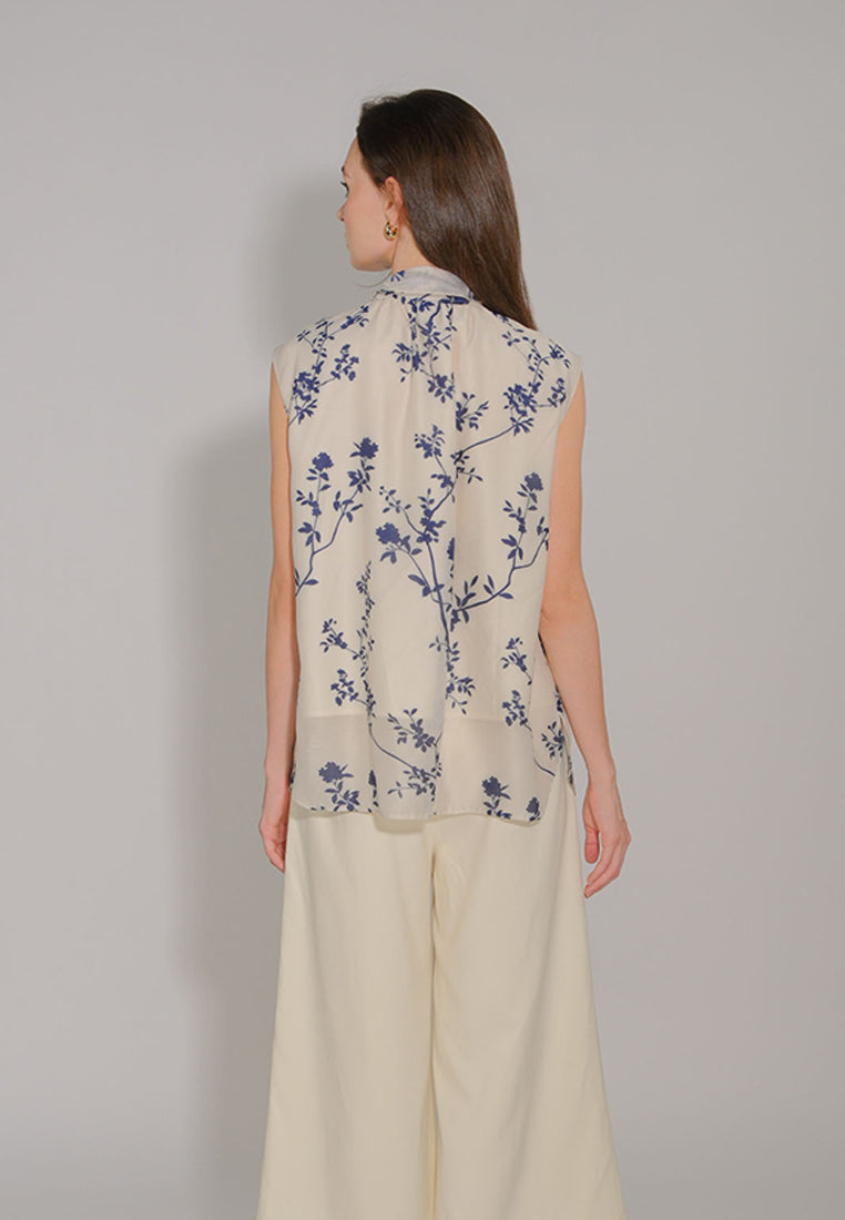 RAF Dunha Sleeveless Top (Printed Cream)