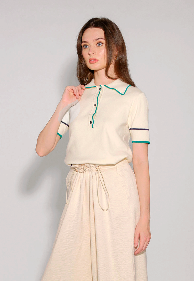 RAF Empery Short Sleeve Top (Cream)