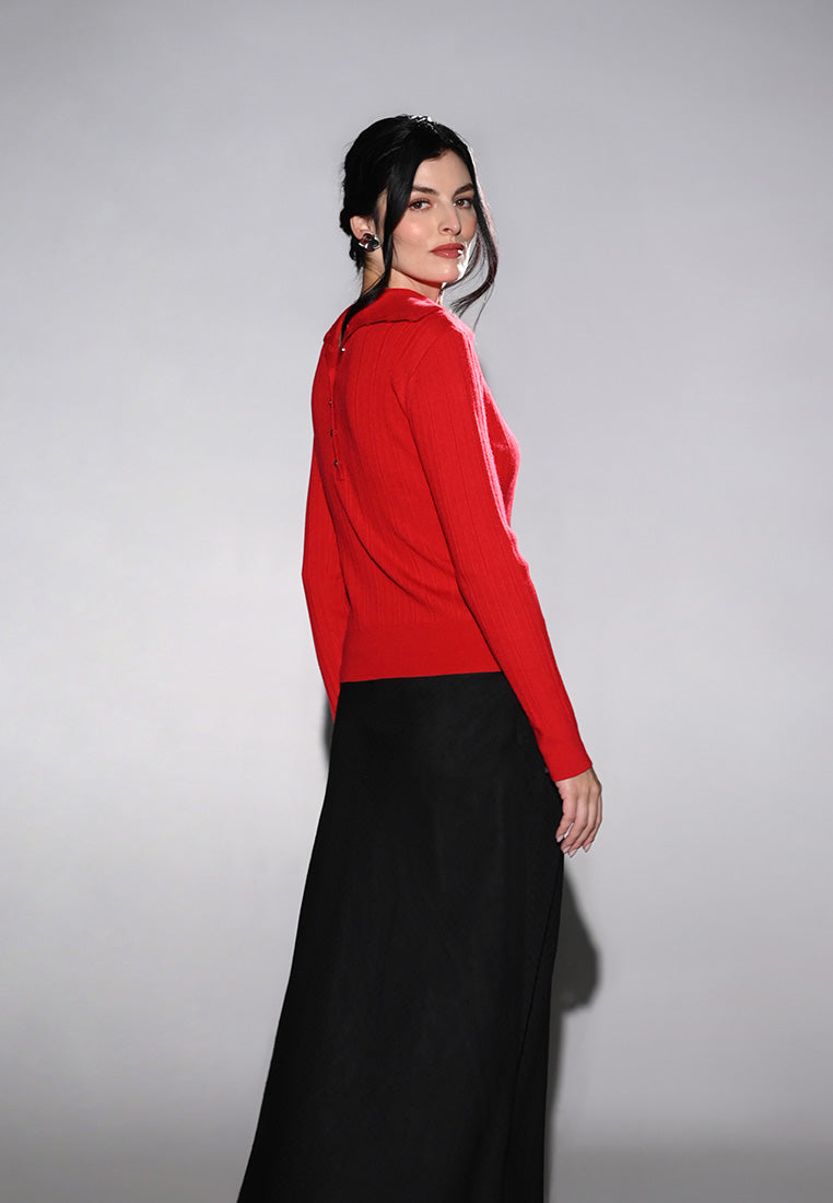 RAF Gustavo Long Sleeve Top (Red)