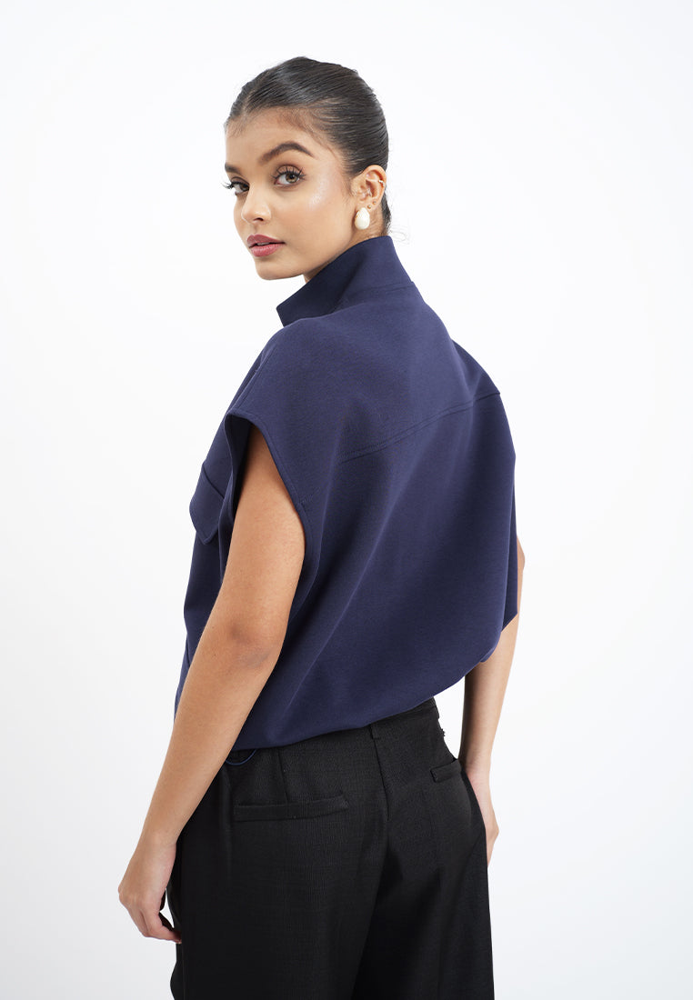 RAF Holt Extended Sleeve Top (Navy)