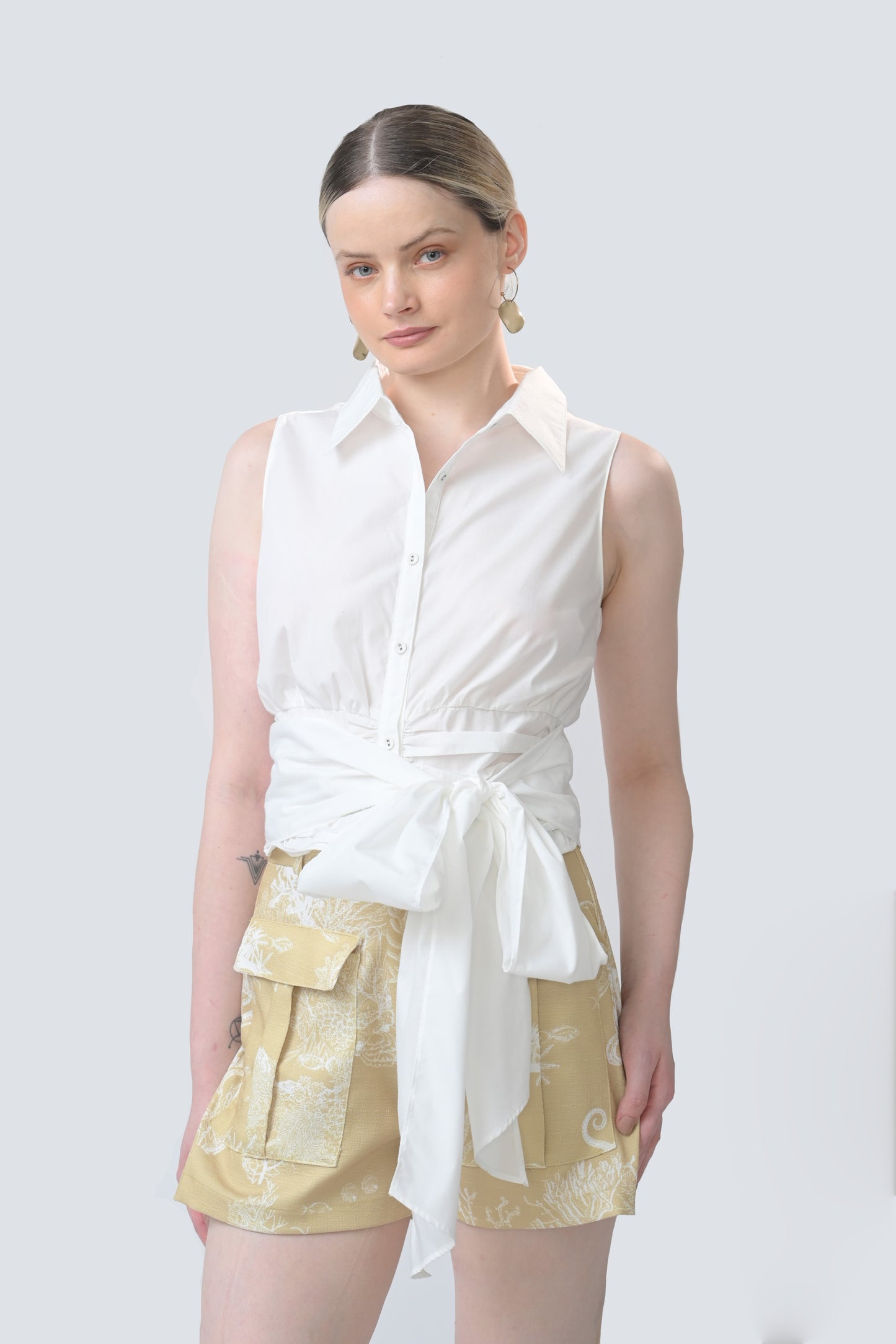 RAF Bowie Sleeveless Top (Off-white)