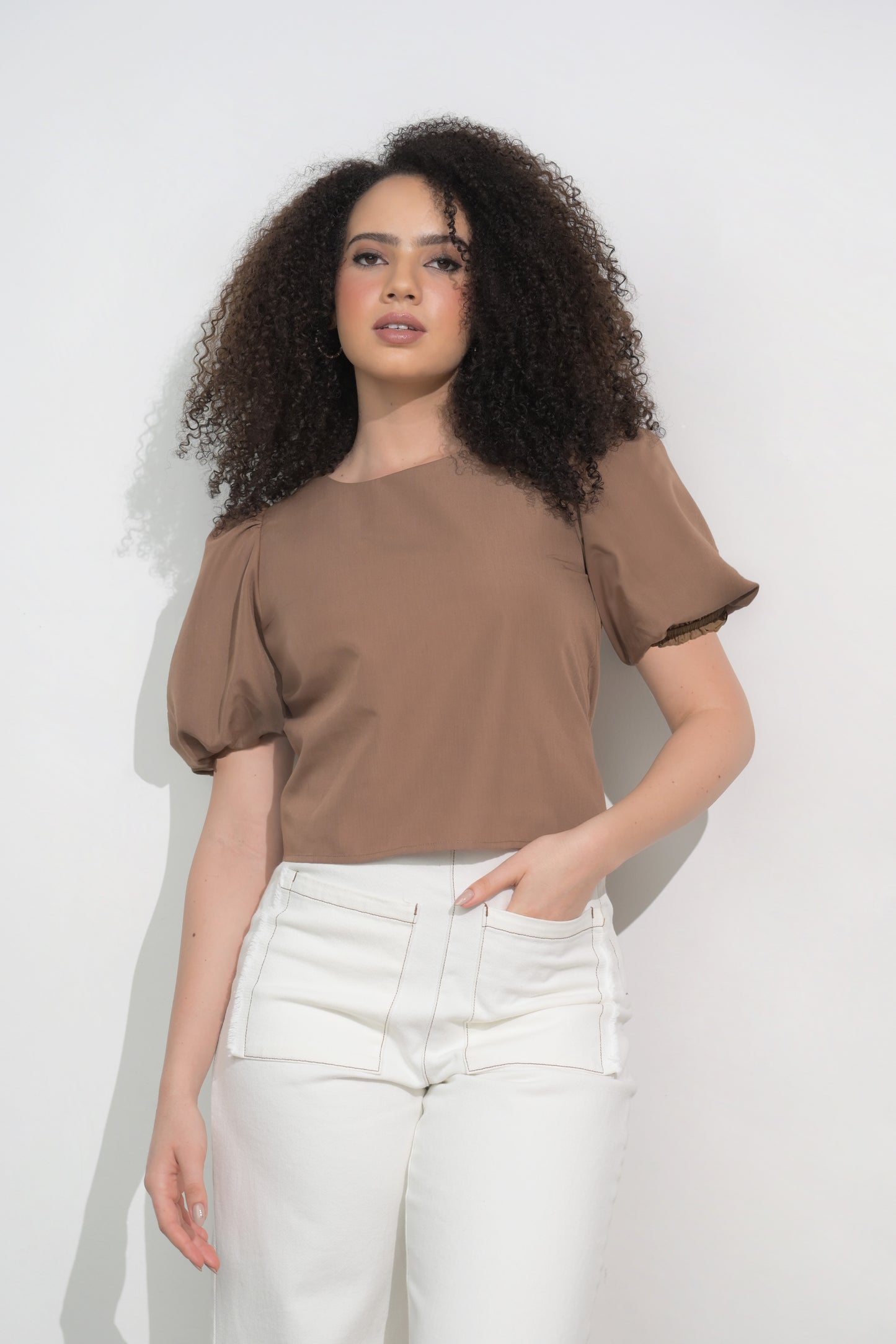 RAF Easton Short Sleeve Top (Plain Brown)