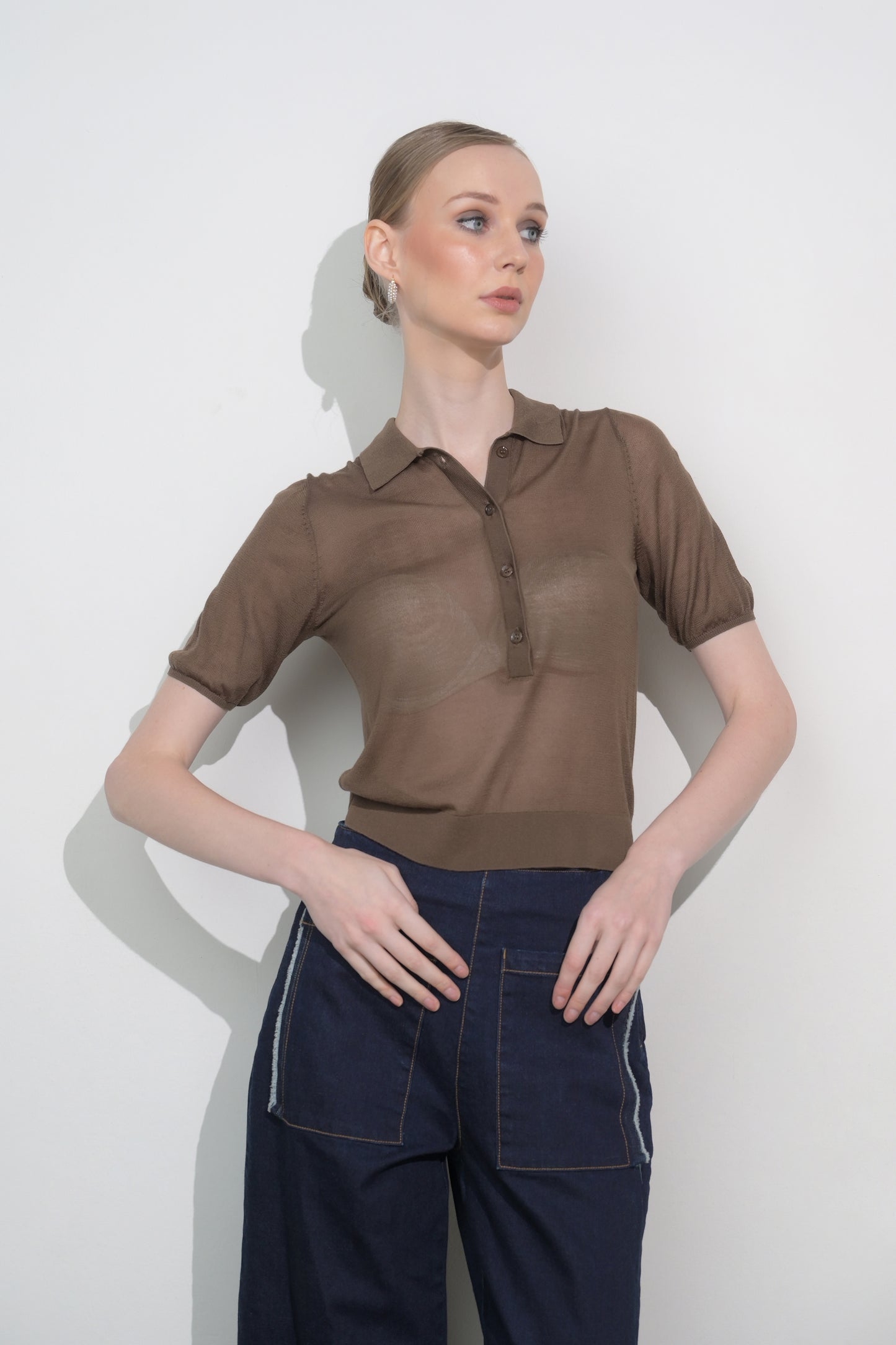 RAF Flyde Short Sleeve Top (Brown)