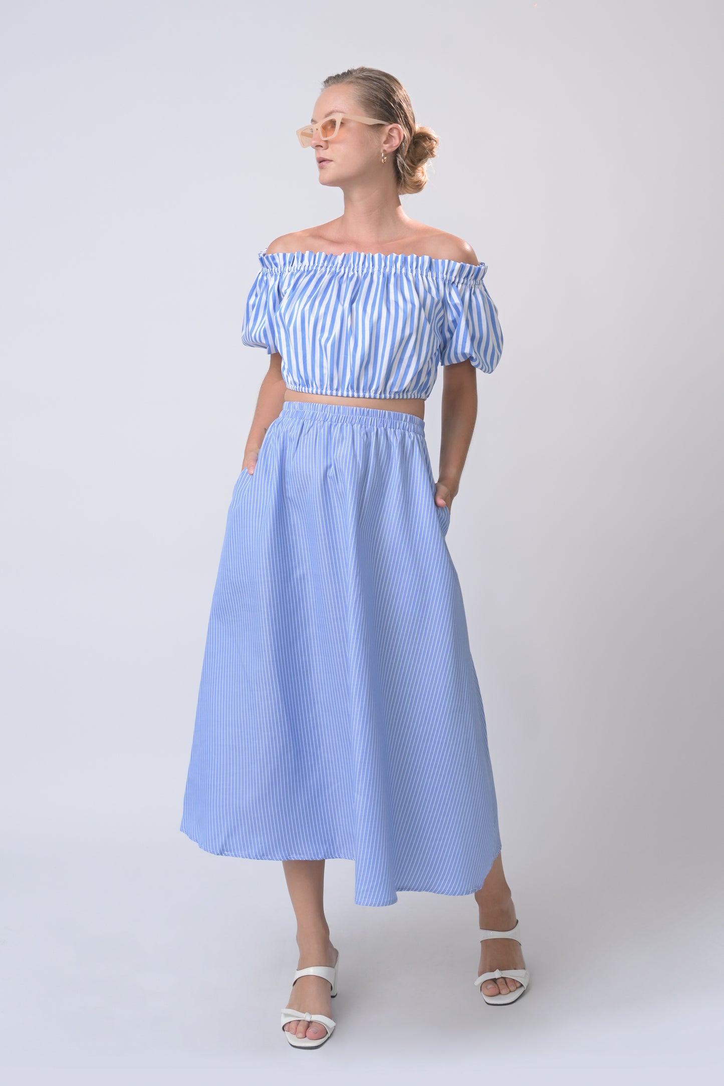 RAF Berkley Short Sleeve Top (Blue/White)