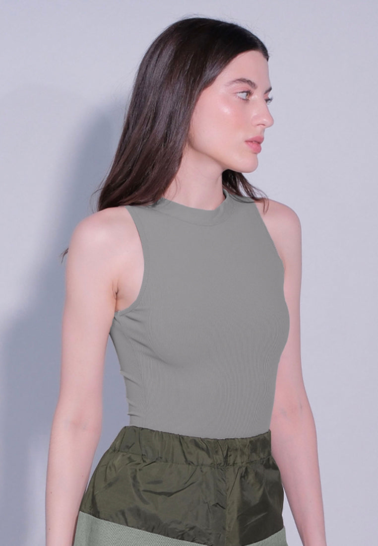 RAF Dame Sleeveless Bodysuit Top (Gray)