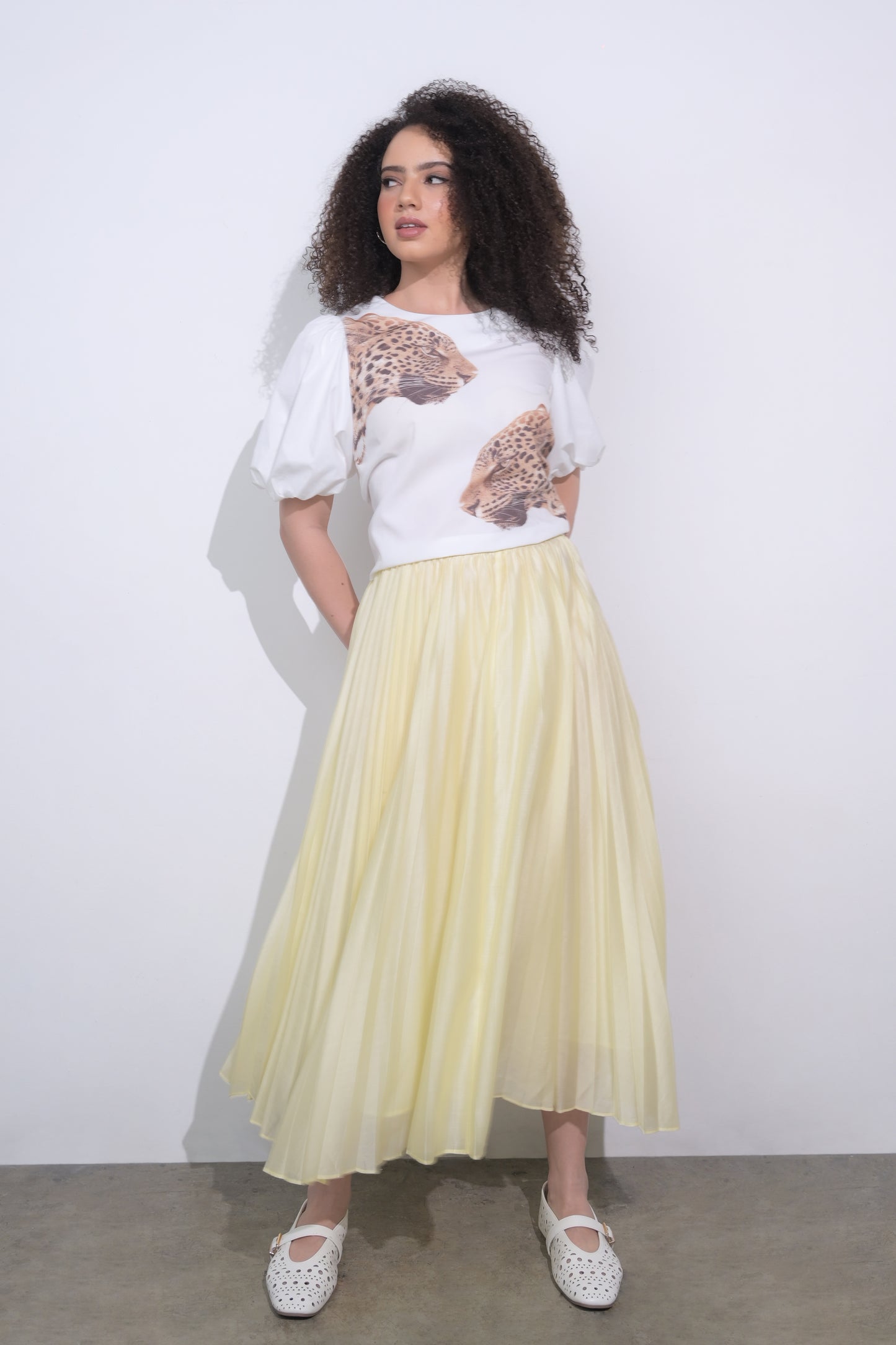 RAF Eden Pleated Skirt (Butter)