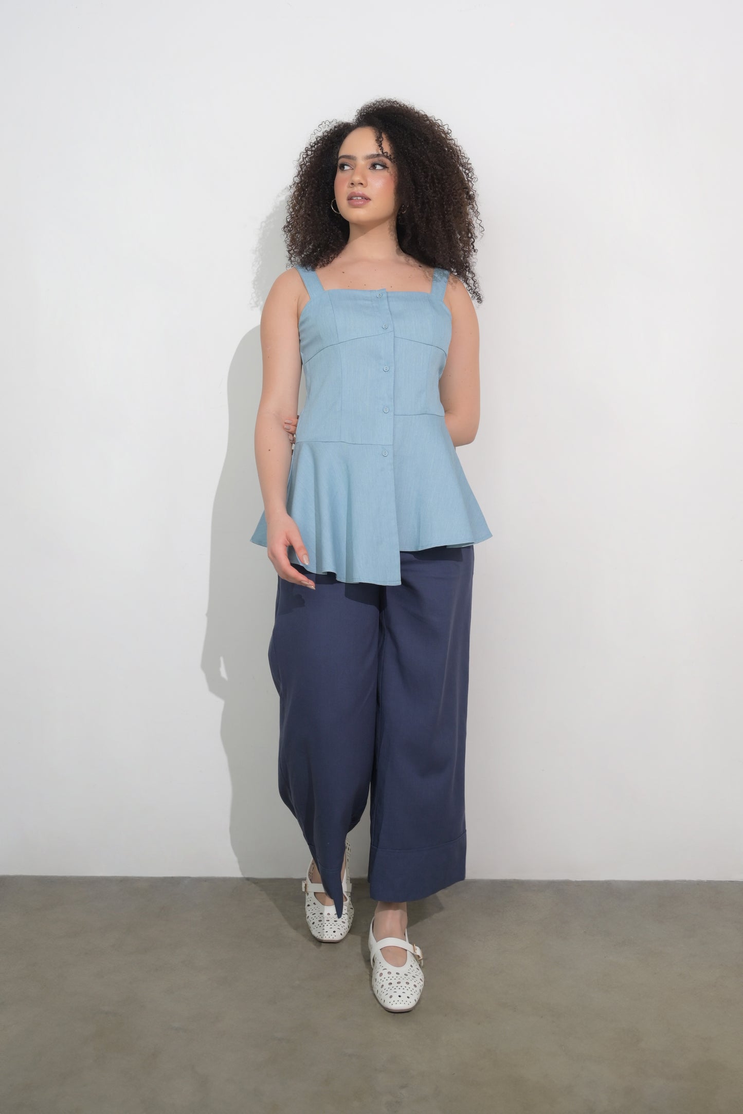 RAF Fargo Sleeveless Top (Blue Denim)