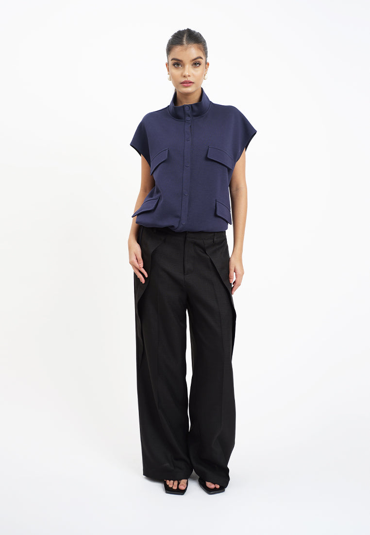 RAF Holt Extended Sleeve Top (Navy)