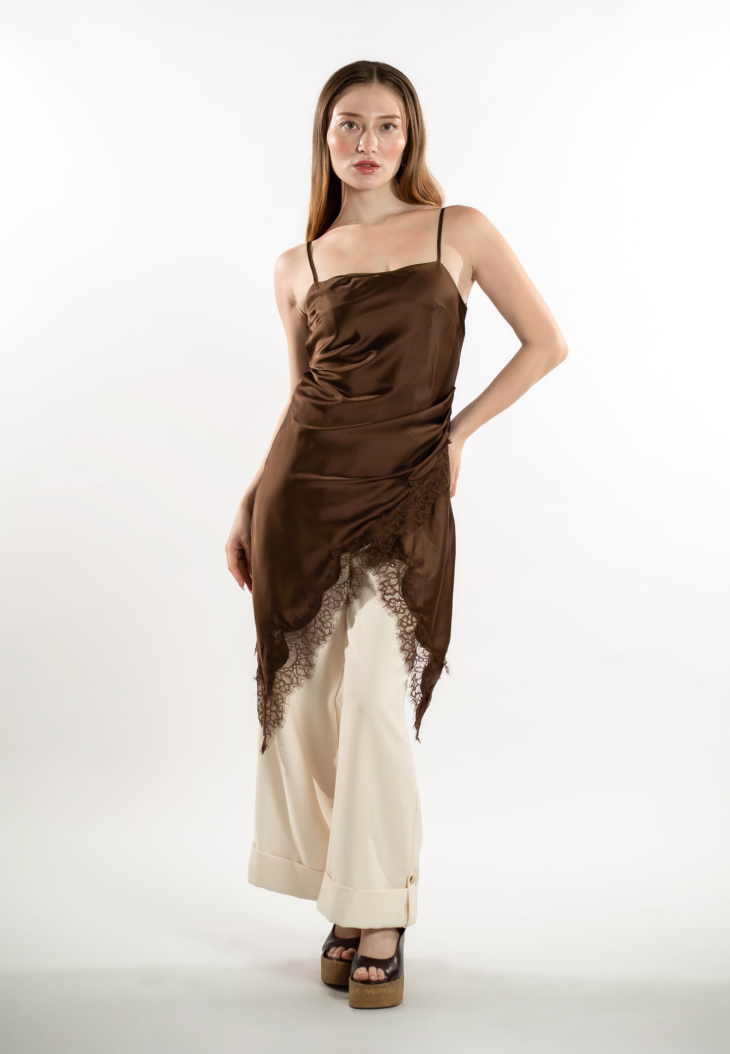 RAF Luge Sleeveless Tunic Top (Brown)