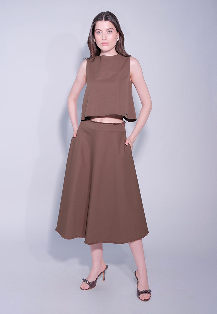 RAF Daxtone Skirt (Plain Choco Brown)