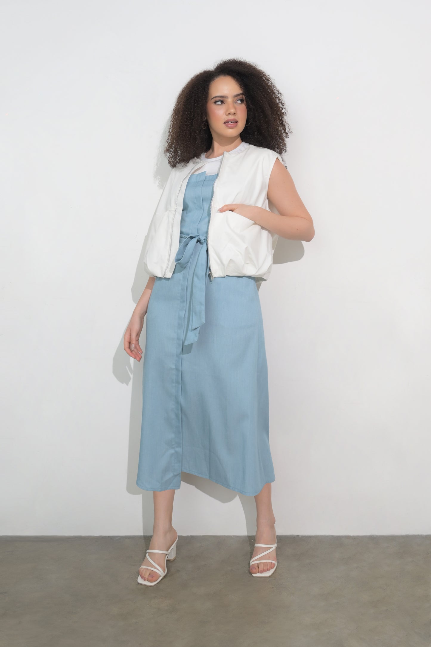 RAF Fargo Sleeveless Dress (Blue Denim)