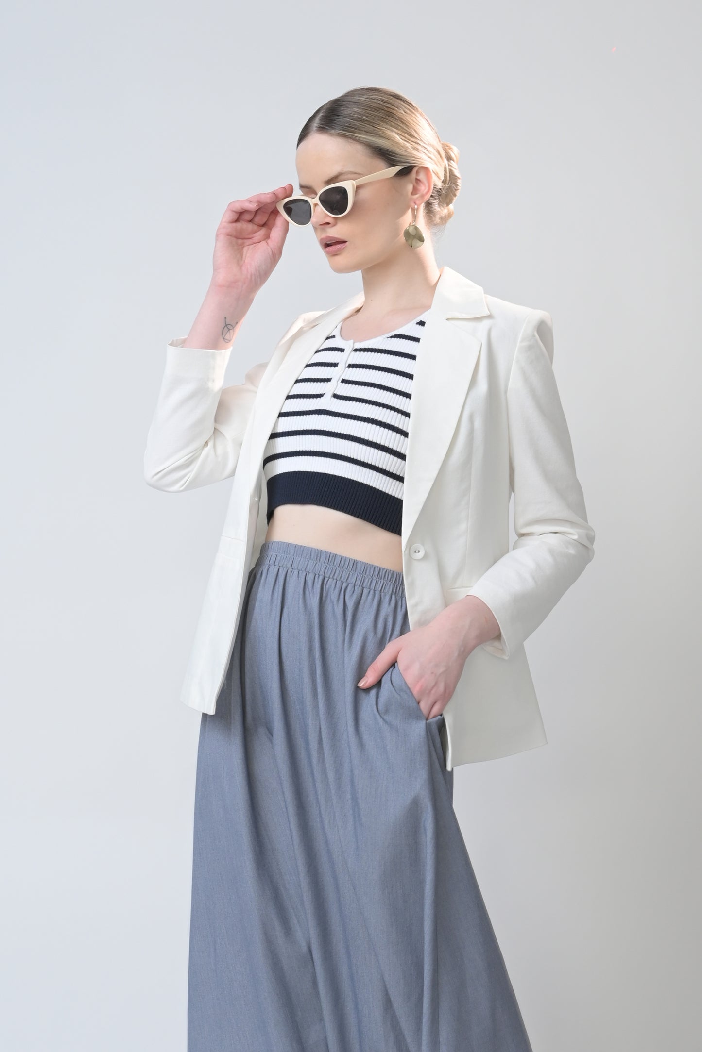 RAF Bixby Long Sleeve Blazer (Off-white)