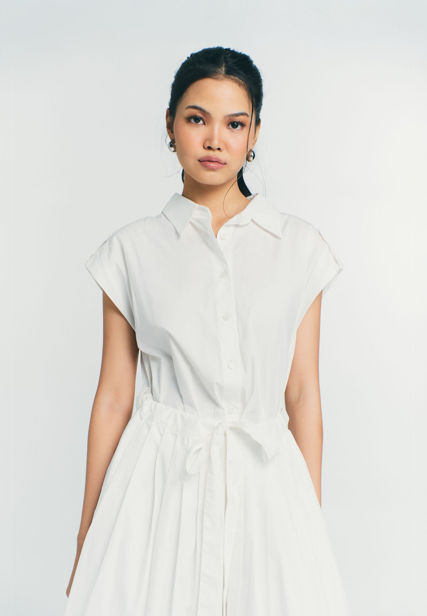 RAF Poppy Extended Sleeve Dress (White)