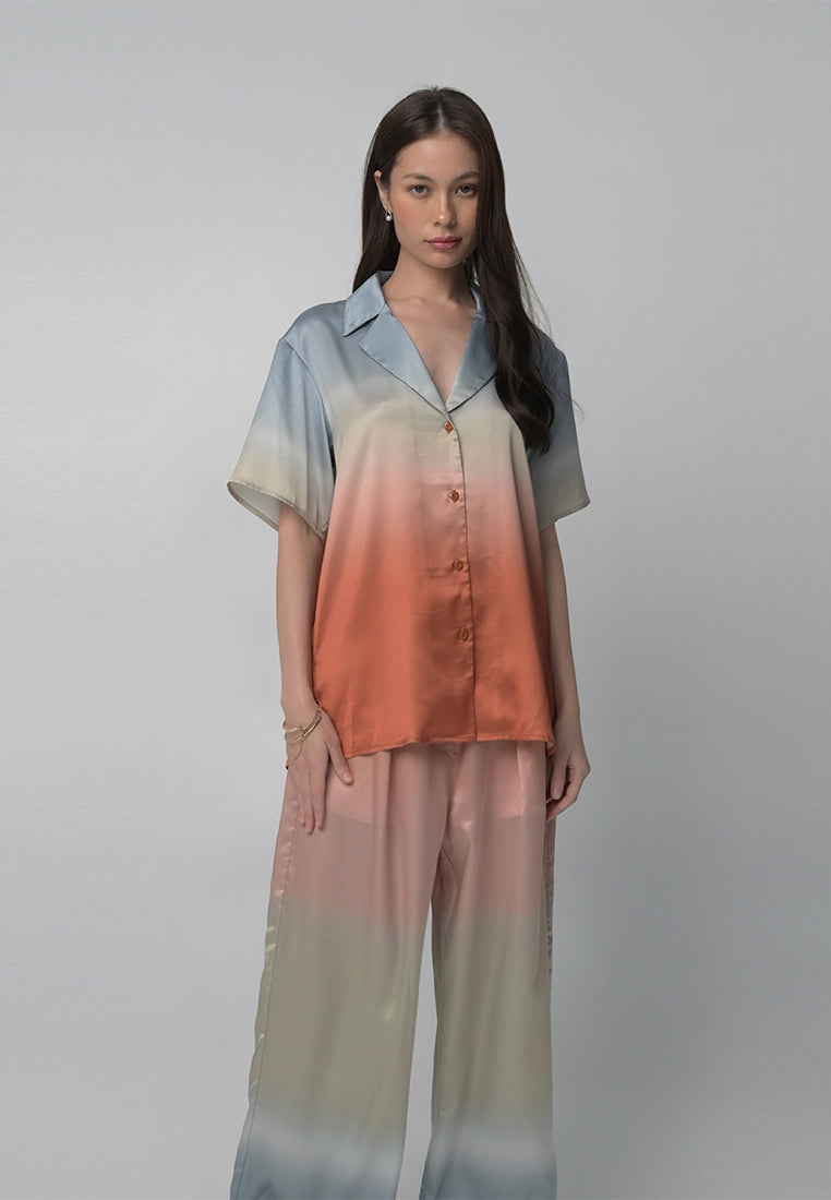 RAF Ausburg Short Sleeve Top (Ombre Rust)