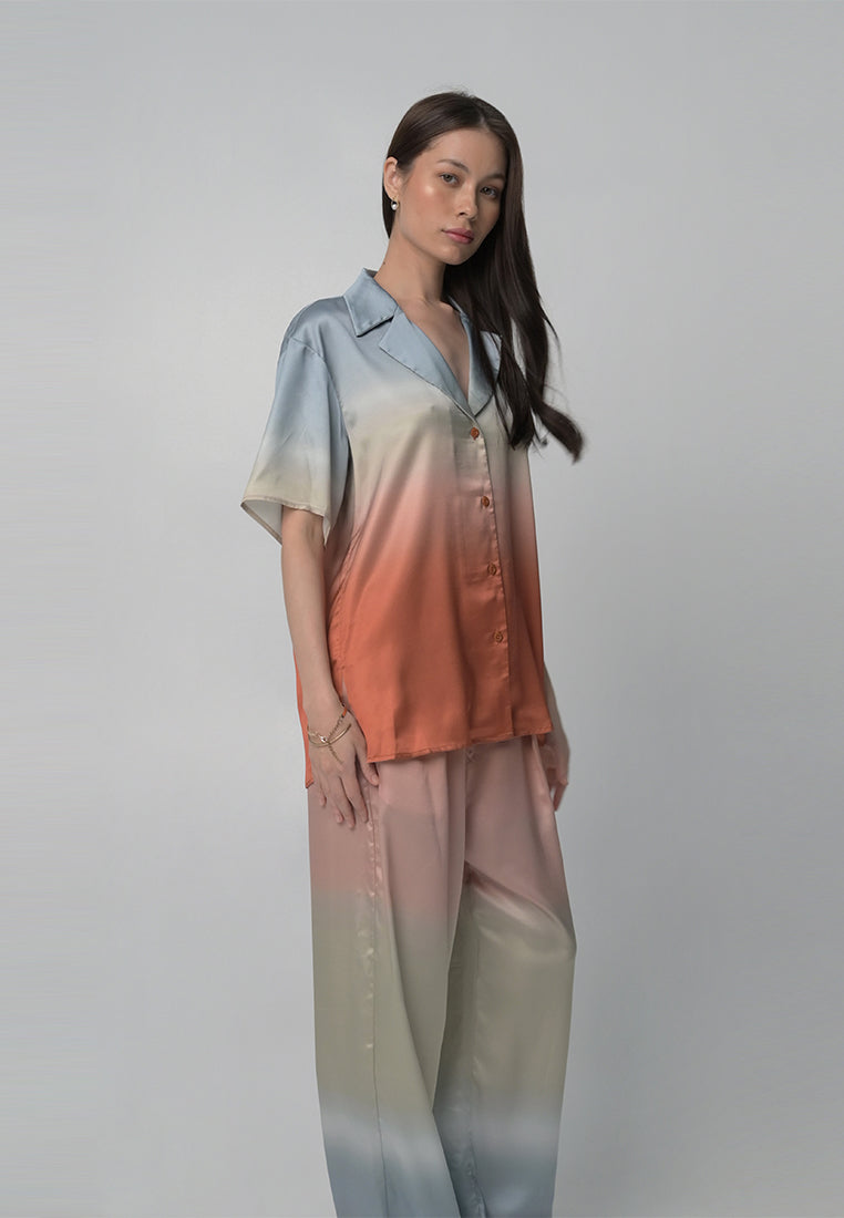 RAF Ausburg Short Sleeve Top (Ombre Rust)