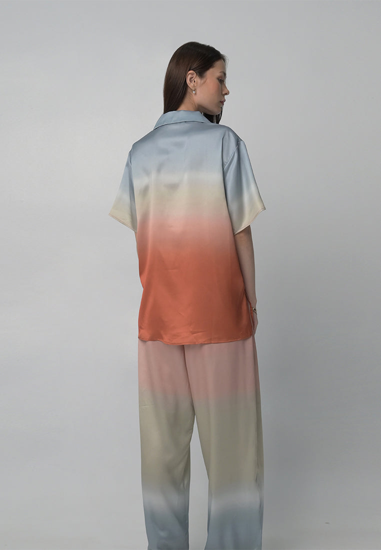 RAF Ausburg Short Sleeve Top (Ombre Rust)