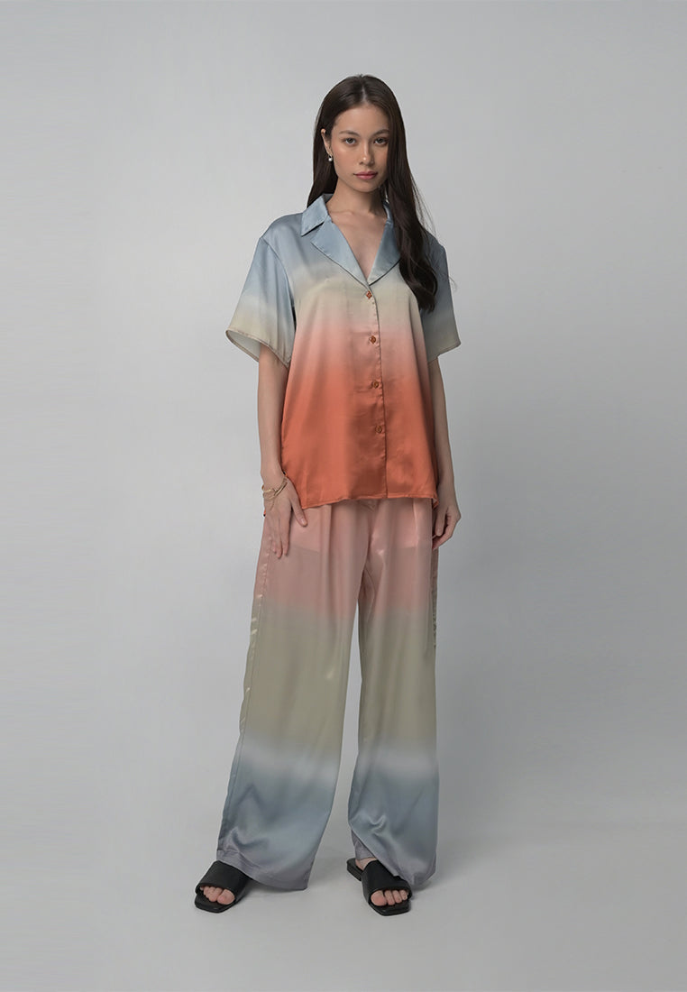 RAF Ausburg Short Sleeve Top (Ombre Rust)