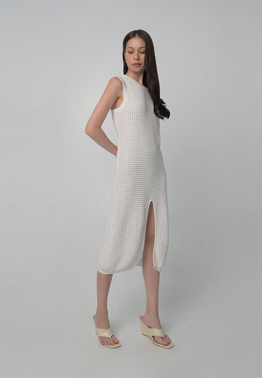 RAF Bourbon Sleeveless Dress (White)