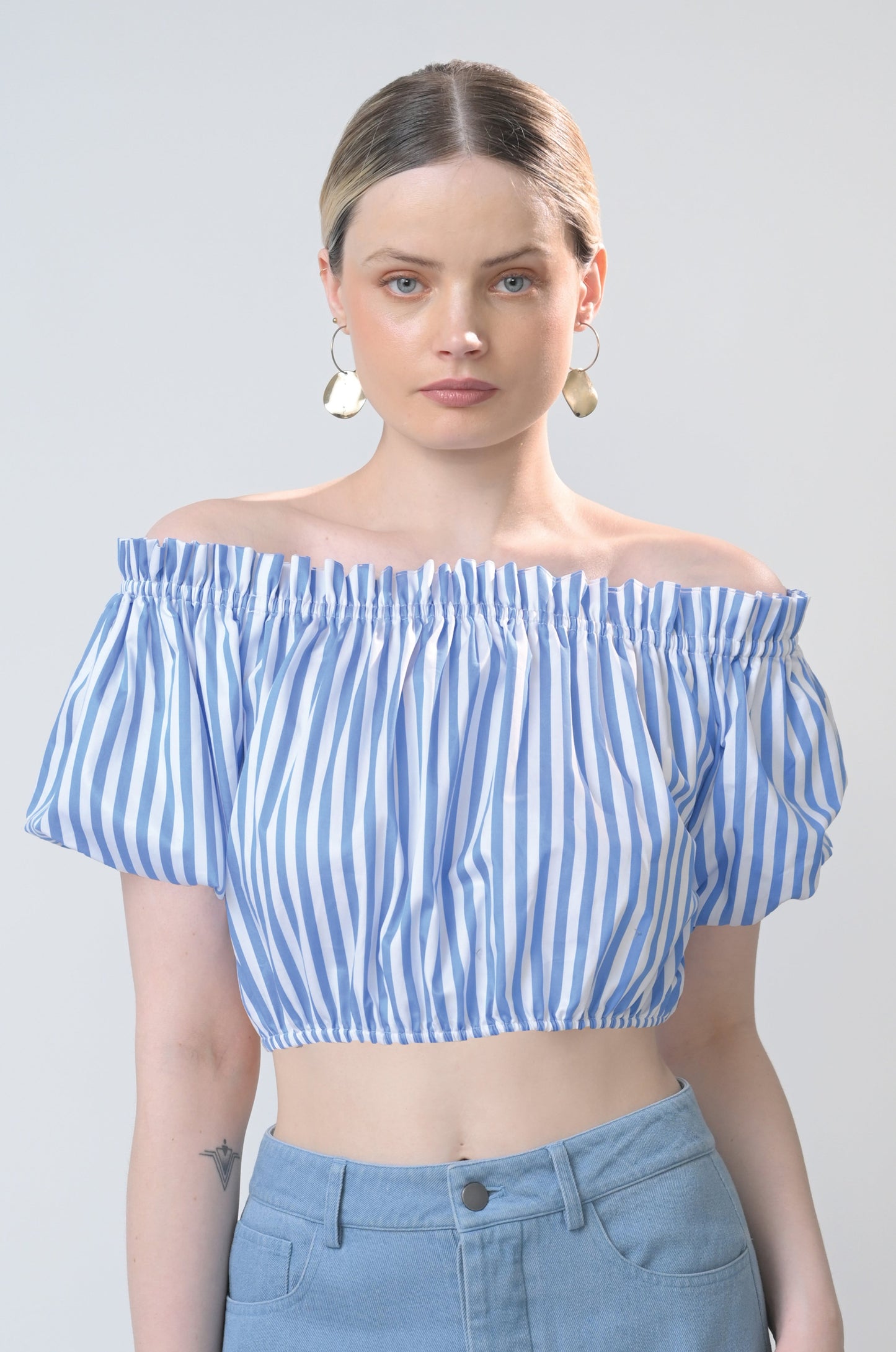 RAF Berkley Short Sleeve Top (Blue/White)