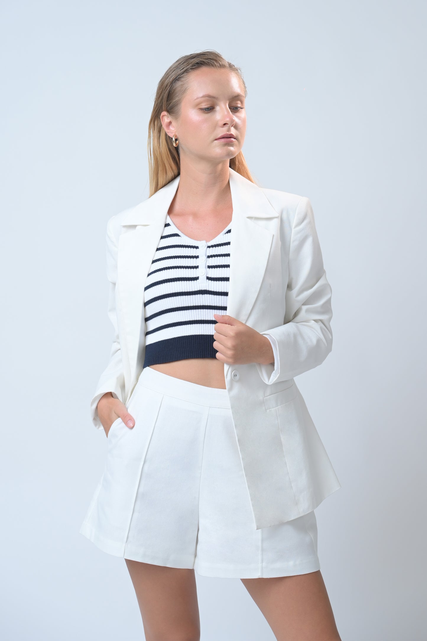 RAF Bixby Long Sleeve Blazer (Off-white)