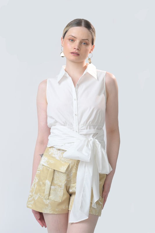 RAF Bowie Sleeveless Top (Off-white)