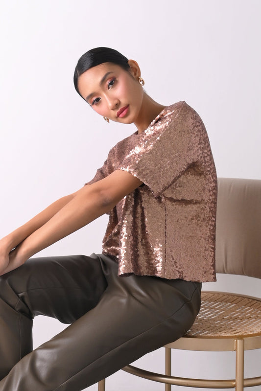 RAF Herbs Short Sleeve Top (Rose Gold)