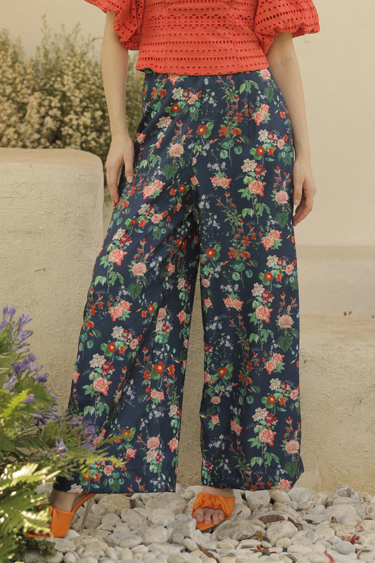 RAF X Debbie Co Dandellion Pants (Printed Navy)