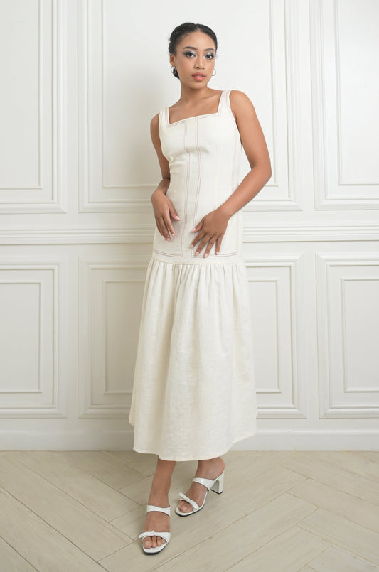 RAF Ivory Sleeveless Dress (Offwhite)
